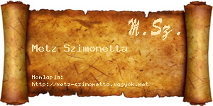 Metz Szimonetta névjegykártya